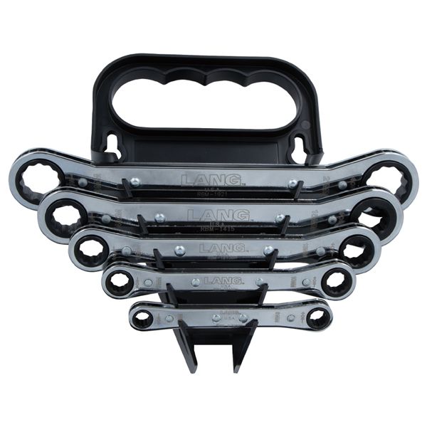 LANGTOOLS ラングツール 板ラチェットレンチセット 12角 5本組 5374 物の具 物の具 DIY やり方物の具[21]