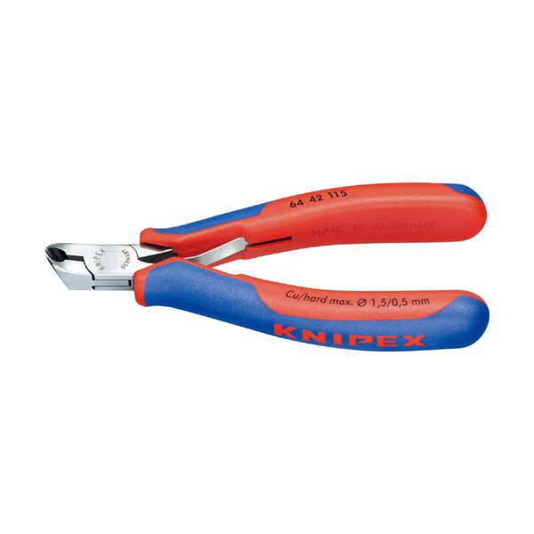 KNIPEX クニペックス エレクトロニクスエンドカッティングニッパー コンフォート 大きさ68×17×115粍 容器に並べる入 6442-115SB 物の具[21]