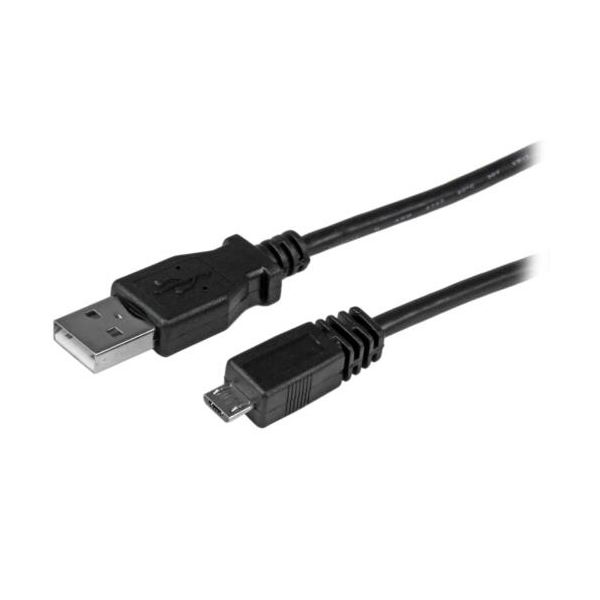 （まとめ） StarTech.com microUSB2.0変換ケーブル 2m USB A（オス）-USB microB（オス） ブラックUUSBHAUB2M 1本 【×3セット】 [21]