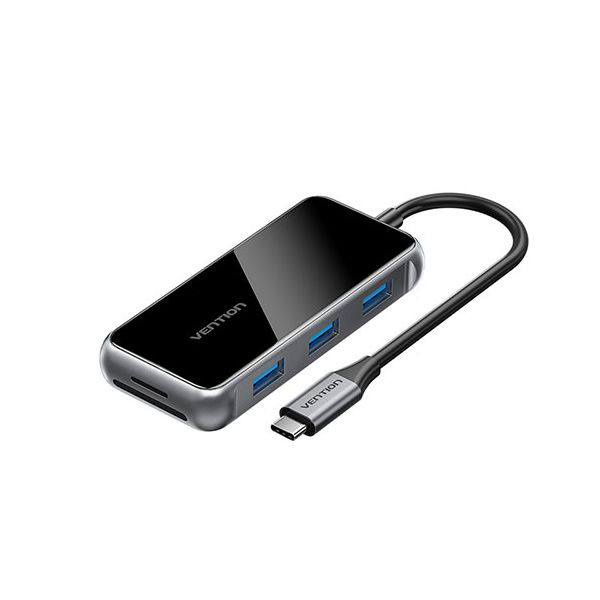 VENTION USB-C to HDMI/USB 3.0x3/SD/TF/PD ドッキングステーション 15cm グレー TF-8061[21]