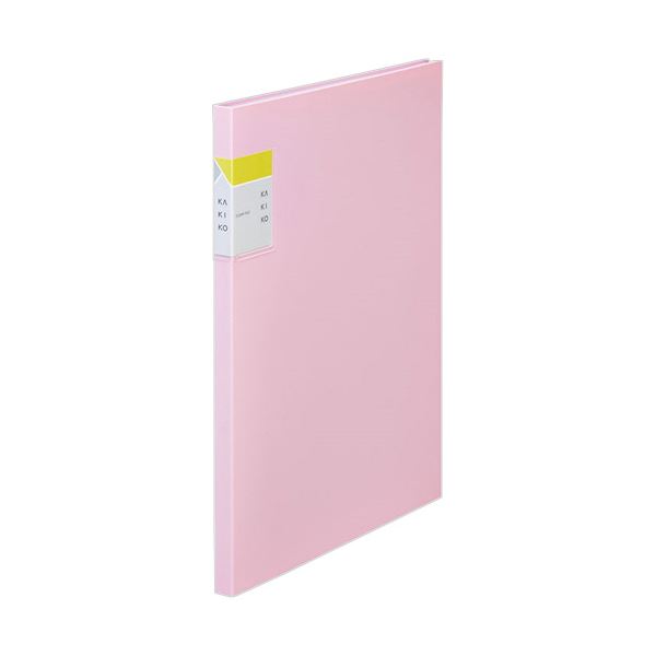 （まとめ） キングジムクリアーファイル カキコ A4タテ 20隠し 背幅13粍 さくら色 8632-P 1冊 【×10書き割り】 [21]