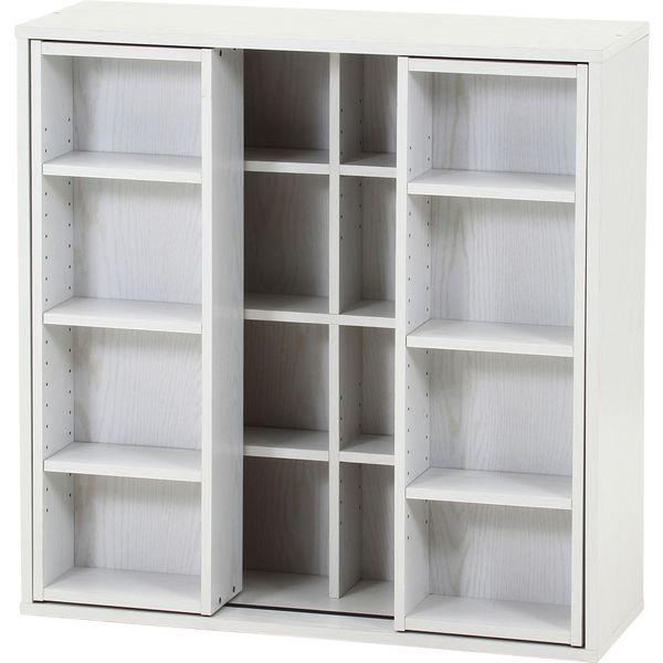 ダブルスライドラック オークホワイト 組立品【代引不可】 [21]