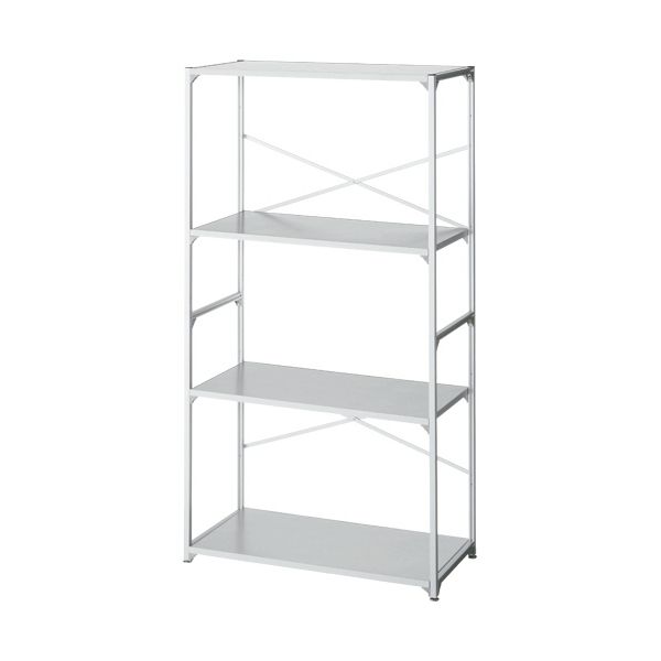 YAMAZEN アルミラック 4段 幅850&times;奥行410&times;高さ1600mm AR-4 1台 組立式 [21]｜家具・インテリア雑貨　カグール