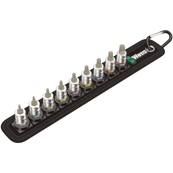 WERA ヴェラ 差込角1/4DR 9点組 トルクス ビットソケット 書き割り ホールド遣りくち 003882 物の具 物の具 DIY やり方物の具 御先棒[21]