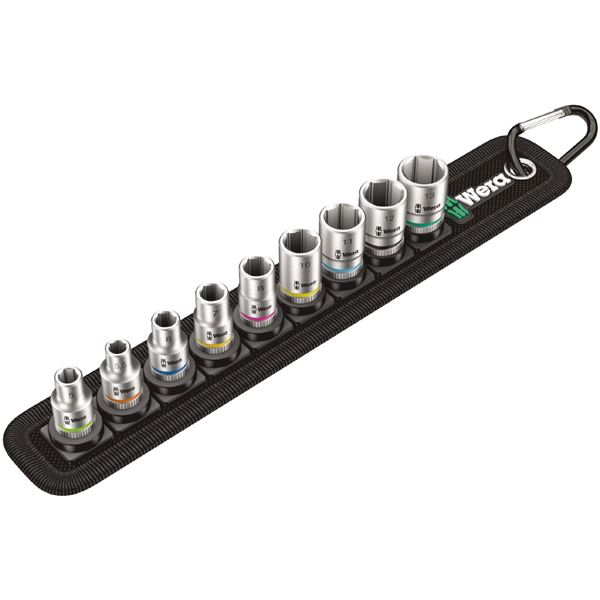 WERA ヴェラ 差込角 1/4DR 9点組 ZYKLOPソケットセット 003883 工具 ツール DIY 作業工具 道具[21]