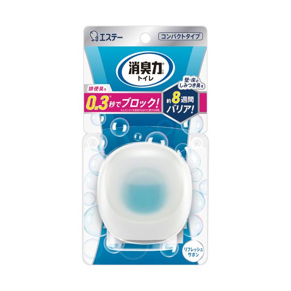 （まとめ） エステートイレの消臭力 コンパクト リフレッシュサボン 本体 1個 【×10セット】 [21]