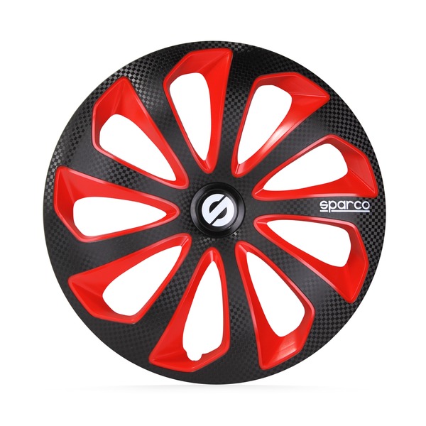 SPARCO CORSA ホイールカバー 13インチ ブラックカーボン/レッド SPC1375BKRDC_J [21]