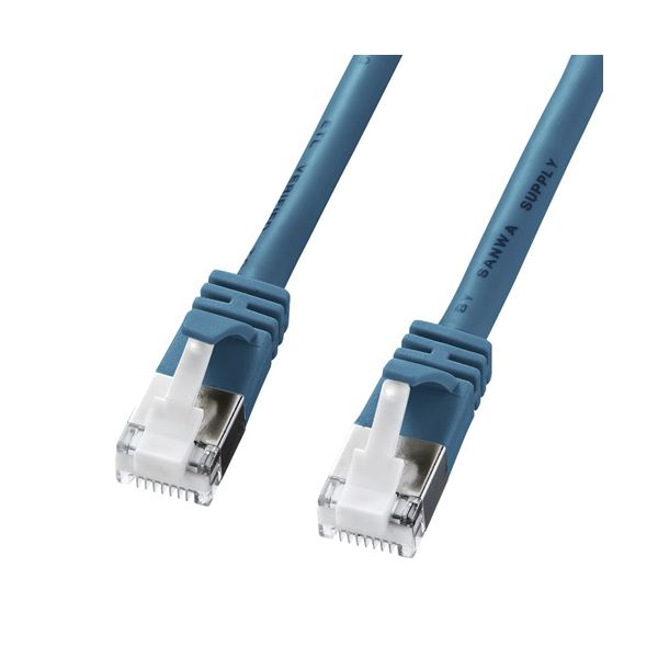 (まとめ)サンワサプライ ツメ折れ防止カテゴリ5eSTPLANケーブル KB-STPTS-05BL【×3セット】[21]
