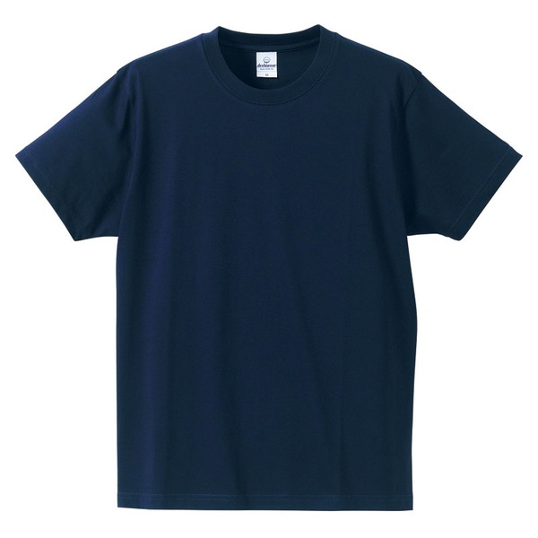 〔5枚セット〕 Tシャツ XSサイズ ネイビー 綿100％ 耐久性 半袖 tシャツ ティーシャツ ティシャツ トップス 衣類[21]