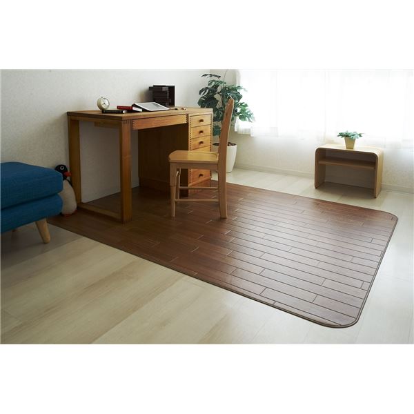 アキレス クッションフロアラグマット ブラウン 200&times;300cm【代引不可】 [21]｜家具・インテリア雑貨　カグール