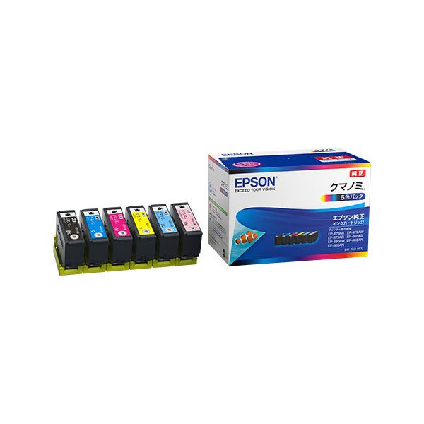 （まとめ） 【完全無欠品】 EPSON KUI-6CL-M 6 色 容器に並べる （BK 増 ） 【×3仕掛ける】[21]