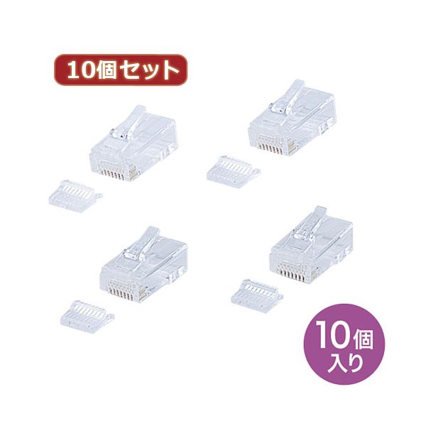 10個セット サンワサプライ RJ-45コネクタ（より線・超フラットケーブル用） ADT-RJ45-10FN ADT-RJ45-10FNX10[21] 9,833円