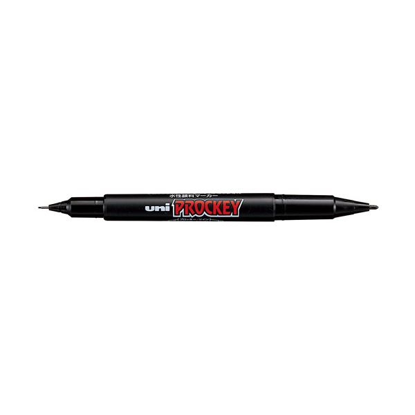 （まとめ） 三菱鉛筆 プロッキーツイン PM-120T.24 細字 黒 10本【×10書き割り】 [21]