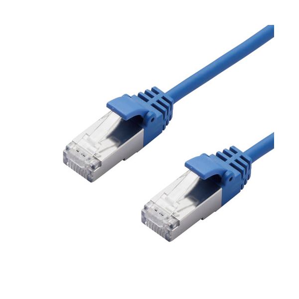 （まとめ） エレコム ローカルエリアネットワーク有線テレビ／CAT7／か細い／2m／青碧 LD-TWSS／BU2 【×3書き割り】[21]