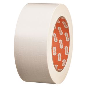 （まとめ） TANOSEE 布テープ（カラー） 50mm×25m 白 1巻 【×15セット】[21]