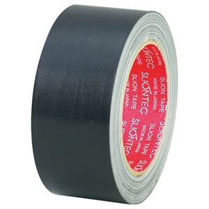 （まとめ） スリオンテック 布粘着テープ No.3390 50mm×25m 黒 No.3390-50BK 1巻 【×10セット】[21]
