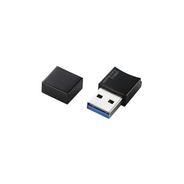(まとめ)エレコム USB3.0相応うmicroSD専用メモリカードリーダ MR3-C008BK【×3書き割り】[21]
