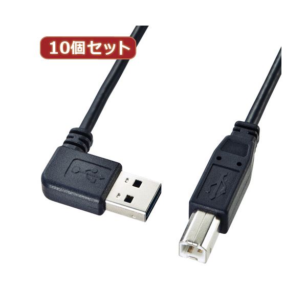 10個書き割り サンワサプライ 両面挿せるL型USB有線テレビ（A-B判定基準） KU-RL15 KU-RL15X10[21]