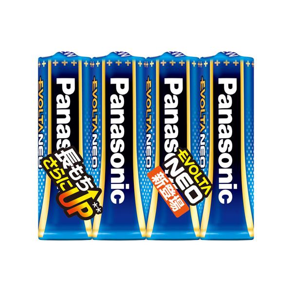（まとめ） Panasonic 乾電池エボルタネオ単3形 4本入 LR6NJ／4SE【×20セット】 [21]
