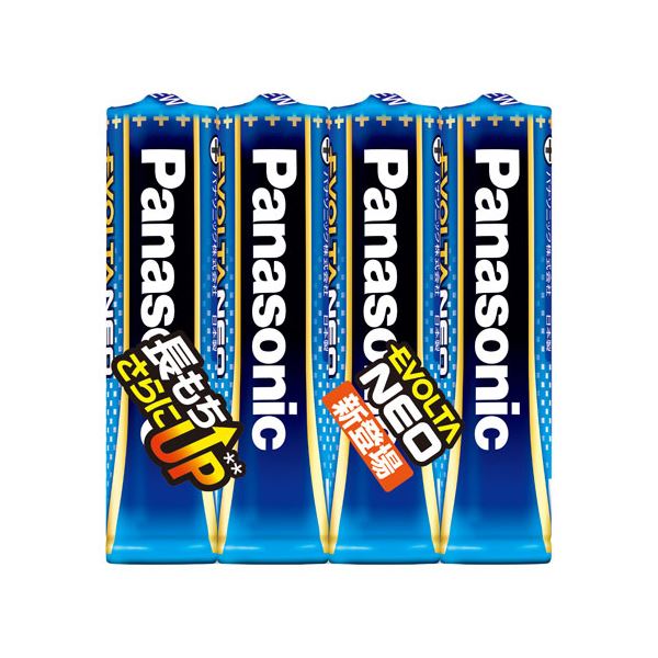 （まとめ） Panasonic 乾電池エボルタネオ単4形 4本入 LR03NJ／4SE【×20セット】 [21]