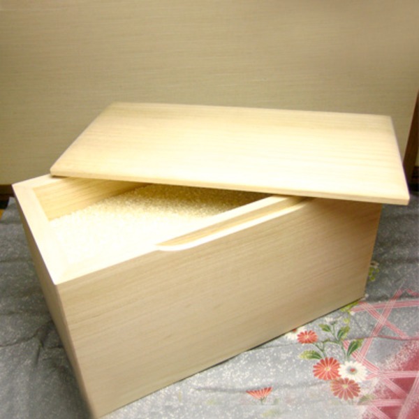 桐の米びつ/ライスストッカー 【5kg用/無地】 泉州留河 日本製 [21]｜家具・インテリア雑貨　カグール