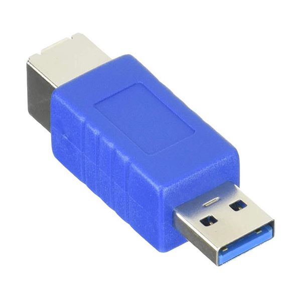 (まとめ)変換名人 変換プラグ USB3.0 B(メス)-A(オス) USB3BB-AA【×10セット】[21]