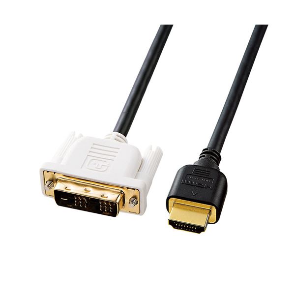 (まとめ)サンワサプライ HDMI-DVIケーブル KM-HD21-10K【×2セット】[21]