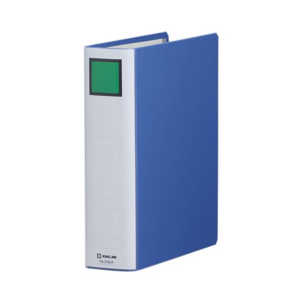 (まとめ) キングファイル スーパードッチ(脱・着)イージー B5タテ 500枚収容 背幅66mm 青 2455A 1冊 【×10セット】[21]