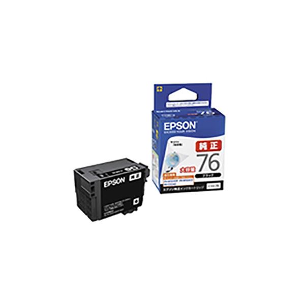(業務用3セット) 【純正品】 EPSON エプソン インクカートリッジ 【ICBK 76 BK ブラック】 大容量 [21]