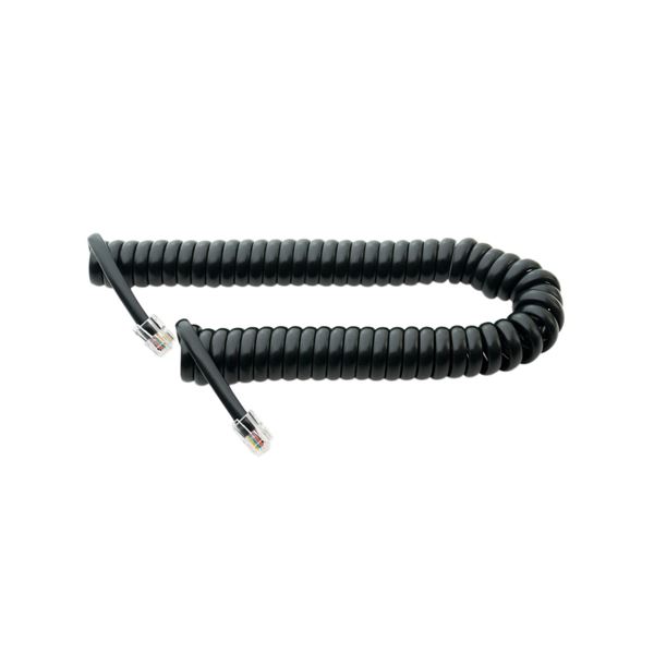 （まとめ） MCO 受話器用カールコード 0.3m クロス結線 黒 DC-J403／BK 【×10セット】 [21]