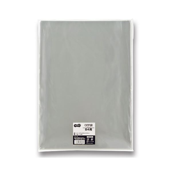 （まとめ） TANOSEE OPP袋 フラット B4用 270×380mm 1パック（100枚） 【×5セット】[21]
