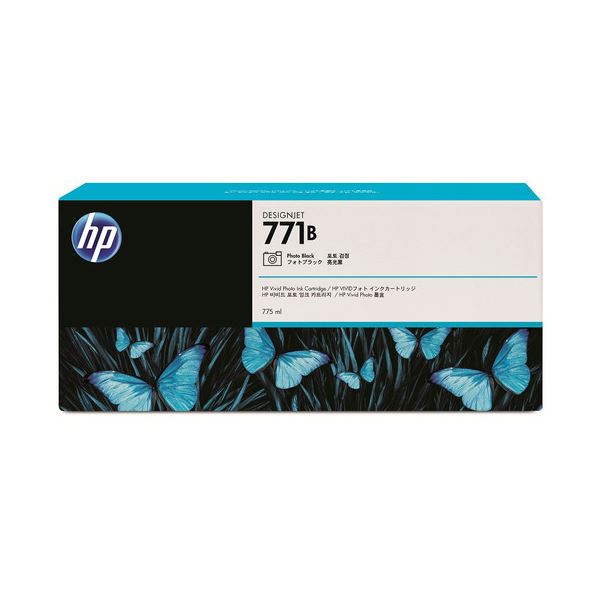 （まとめ） HP771B インキ薬莢 映し絵黒いこと 775ml えの具系 B6Y05A 1個 【×3書き割り】[21]