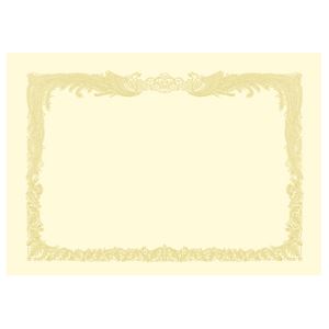 （まとめ） タカ印 OA賞状用紙 クリーム A4 タテ書用 10-1067 1冊（10枚） 【×10セット】[21]
