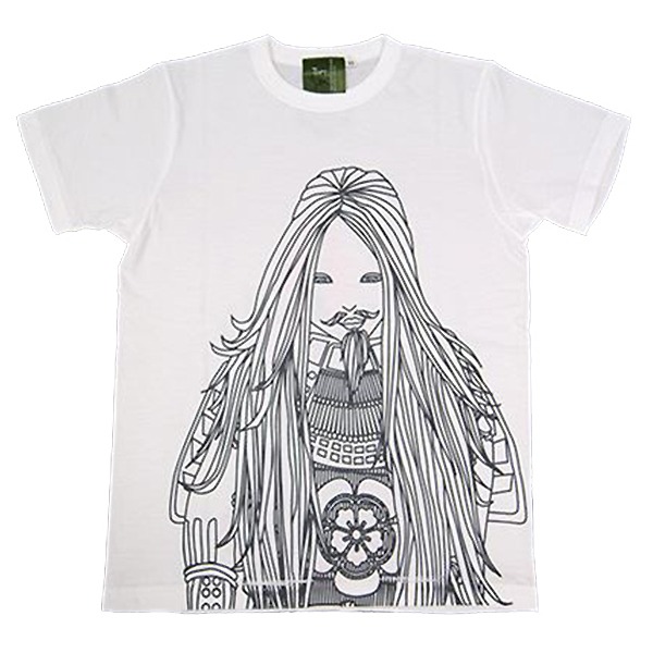 戦国武将Tシャツ 【織田信長 第2弾】 Sサイズ 半袖 ホワイト(白) 〔Uネック おもしろ〕 [21]