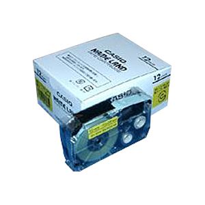 （まとめ） カシオ ネームランド用テープカートリッジ スタンダードテープ 8m 5巻入 XR-12YW-5P-E 黄 黒文字 【×2セット】 [21]