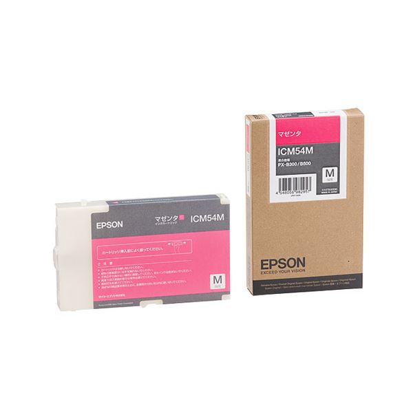 （まとめ） エプソン EPSON インクカートリッジ マゼンタ Mサイズ ICM54M 1個 【×3セット】[21]