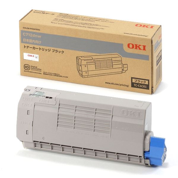 （まとめ） 【純然たる品】 OKI TC-C4CK1 トナーカートリッジ 黒いこと 【×3書き割り】[21]
