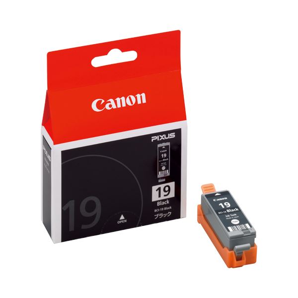 （まとめ） キヤノン Canon インクタンク BCI-19BK ブラック 1506B001 1個 【×3セット】[21]