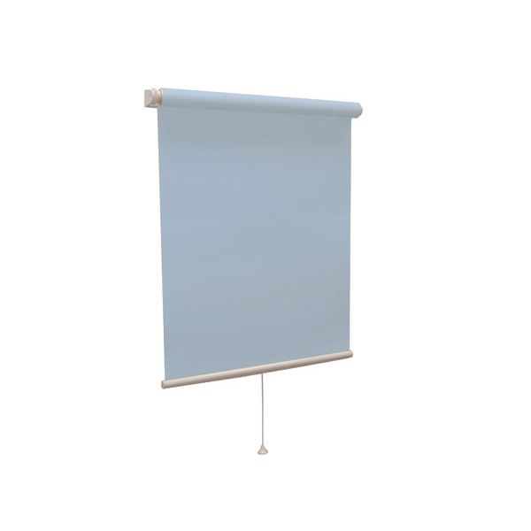 モダン ロールスクリーン 【無地ウォッシャブル 180cm×180cm ブルー】 日本製 巻取りスピード調整機能付き 『ティオリオ』【代引不可】[21]