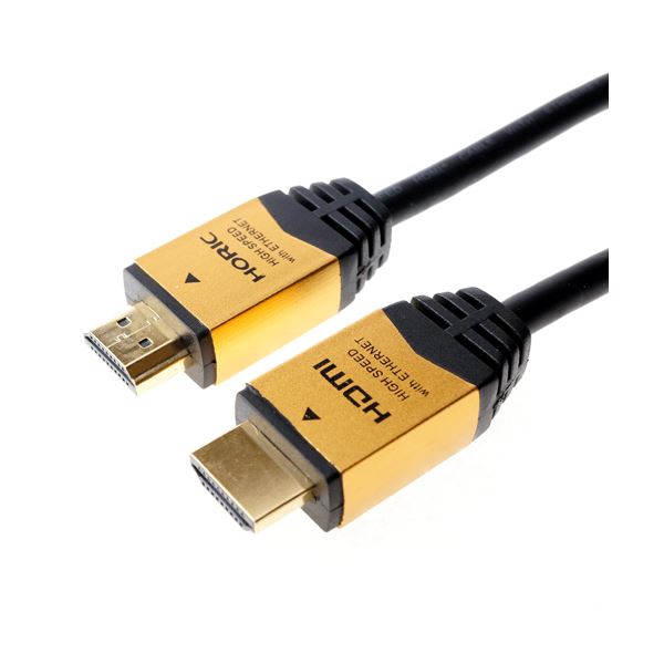 （まとめ）HORIC HDMIケーブル 1.5m ゴールド HDM15-891GD【×5セット】[21]
