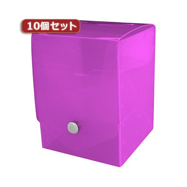 （まとめ）10個セットアンサー トレーディングカード用「トレカデッキケース」 ソフトタイプ （パープル） ANS-TC036PL ANS-TC036PLX10【×2セット】[21]