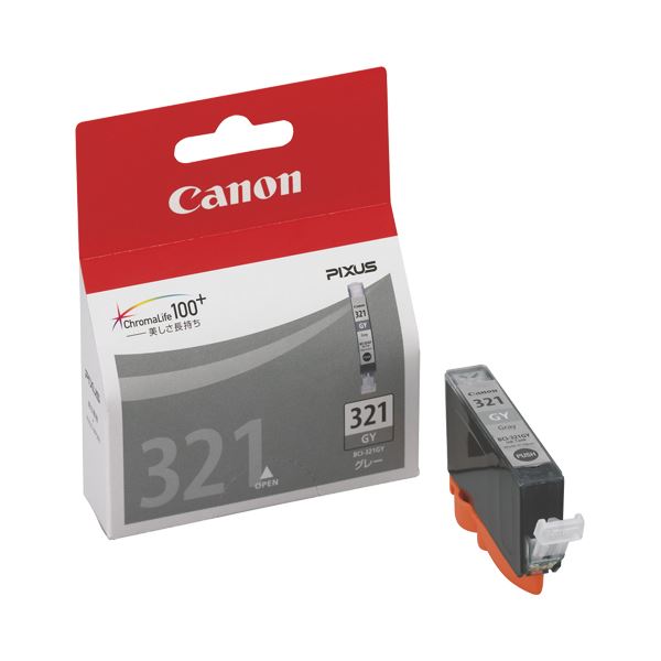 (まとめ) キヤノン Canon インキ貯蔵タンク BCI-321GY 薄墨色 2931B001 1個  【×10書き割り】[21]