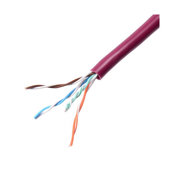 (まとめ）サンワサプライ種目5eUTP単線有線テレビのみ 赤いこと 100m KB-T5-CB100RN 1本【×3書き割り】[21]