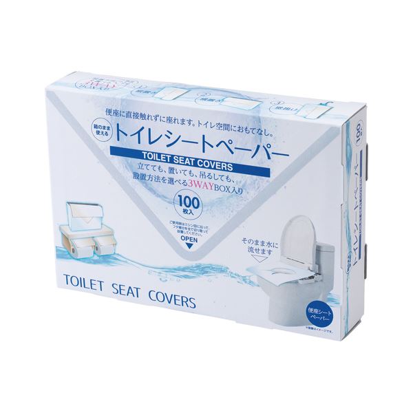 （まとめ） サンナップ 箱のまま使えるトイレシートペーパー 100枚入【×20セット】[21]