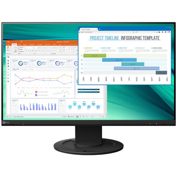 EIZO 60.5糎 23.8型色合い液晶管する FlexScan EV2460 黒いこと EV2460-BK [21]