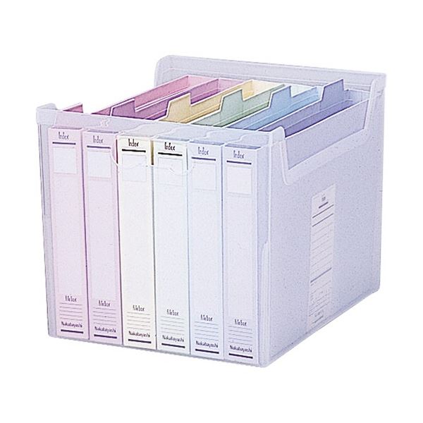 (まとめ) ナカバヤシ インデックスファイルボックス F3 A4ヨコ 調査報告整理保存用具6冊付 せつ然たる フボI-F3-C 1個 【×3仕掛ける】 [21]