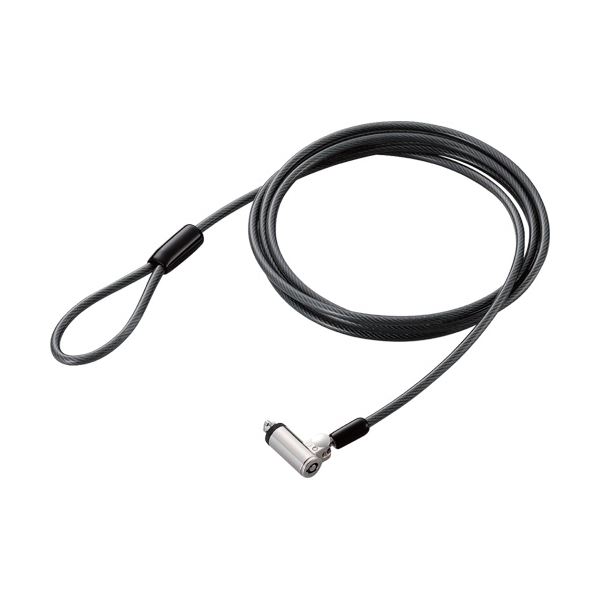 (まとめ）エレコム セキュリティワイヤーロックスタンダード 円柱錠 ESL-7T 1本【×3仕掛ける】[21]