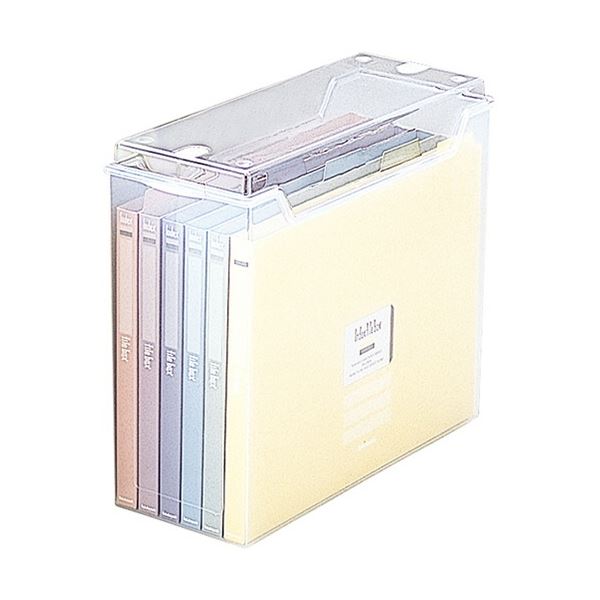 (まとめ) ナカバヤシ インデックスファイルボックス F2 フタ付 A4ヨコ 調査報告整理保存用具6冊付 せつ然たる フボI-F2-C 1個 【×5仕掛ける】[21]