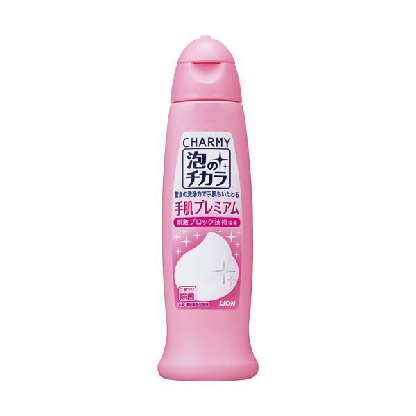 （まとめ）ライオン CHARMY泡のチカラ手肌プレミアム 本体 240ml 1本【×20セット】[21]