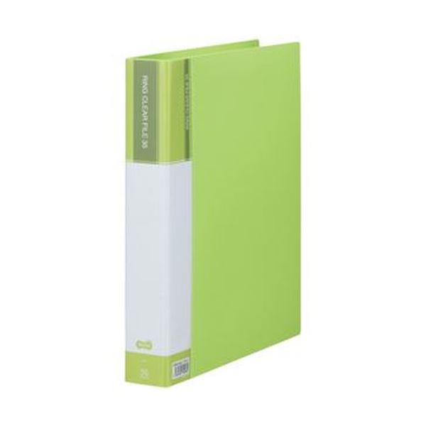 （まとめ）TANOSEE PPせつ然たる整理保存用具（差替式）A4タテ 30穴 35隠し嘱する 背幅48粍 ライトグリーン 1冊【×10書き割り】[21]